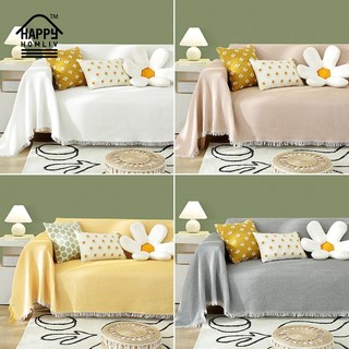 Vỏ bọc ghế sofa HAPPY HOMLIV bằng vải cotton hai mặt phù hợp bốn mùa