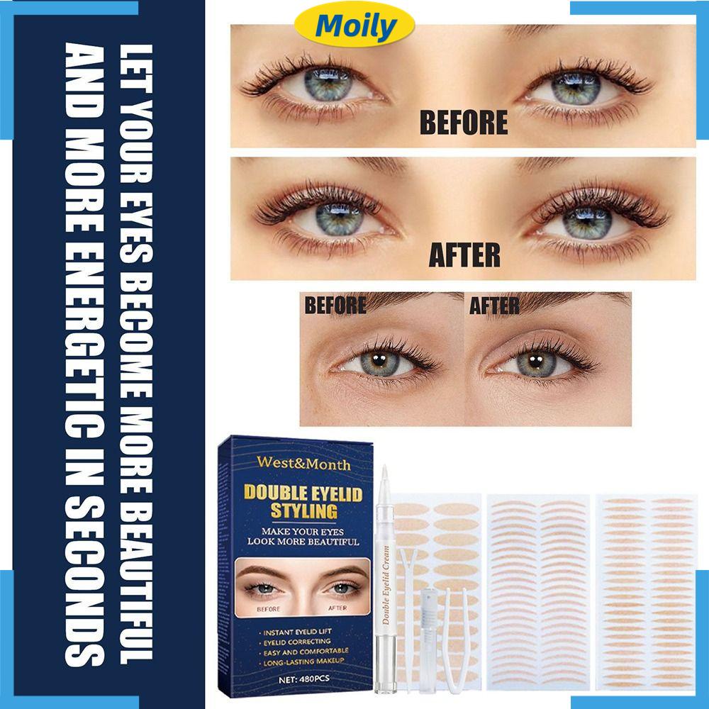 Bộ 480 Miếng Dán Kích Mí Vô Hình Trang Điểm Mắt To Sợi Ren