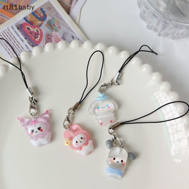 Rt Kawaii Sanrio Kuromi Dây Đeo Điện Thoại / Ba Lô / Móc Khóa Hình Búp Bê Melody Cinnamoroll Xinh Xắn Thích Hợp Làm Quà Tặ