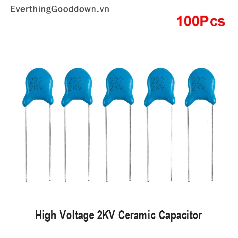 Set 100 Tụ Điện Gốm 2Kv 222 In-Line 2.2nf Chuyên Dụng