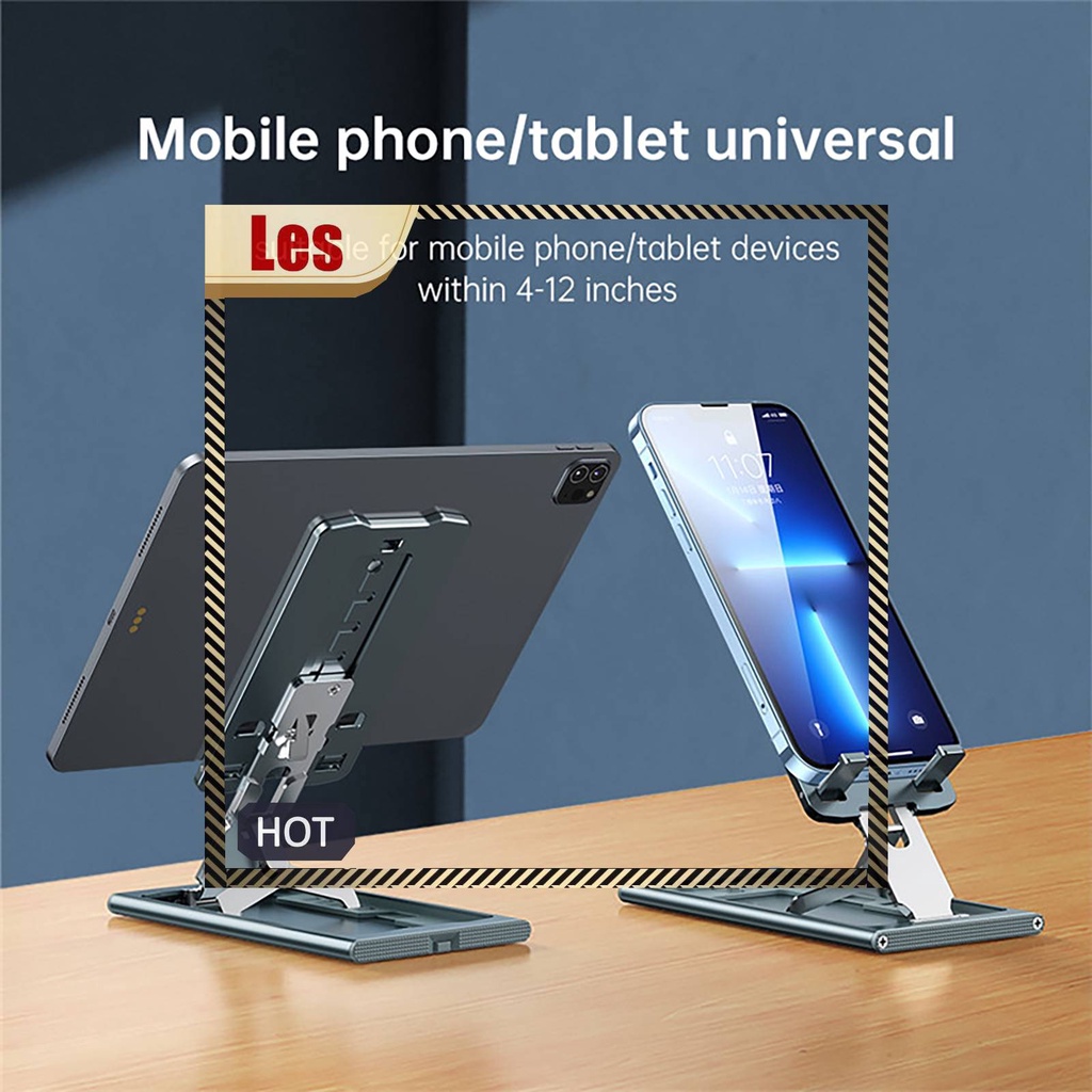 Giá Đỡ Điện Thoại / Máy Tính Bảng Bằng Hợp Kim Nhôm Gấp Gọn Tự Động Tiện Lợi