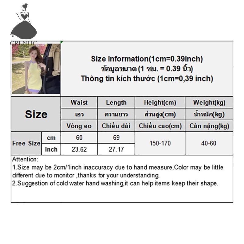 Áo dệt kim CRLNHC hai dây hở lưng dáng ôm thời trang mùa hè quyến rũ cho nữ