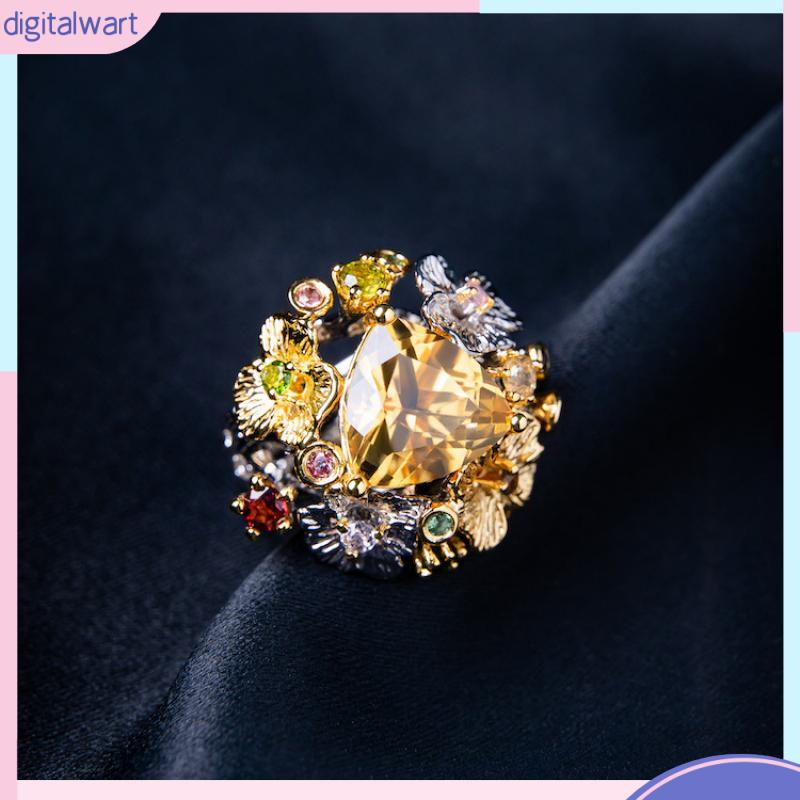 [DG] Nhẫn Dạng Hở Đính Đá Tự Nhiên Màu Nước Tiểu Ý Sáng Và Cao Cấp