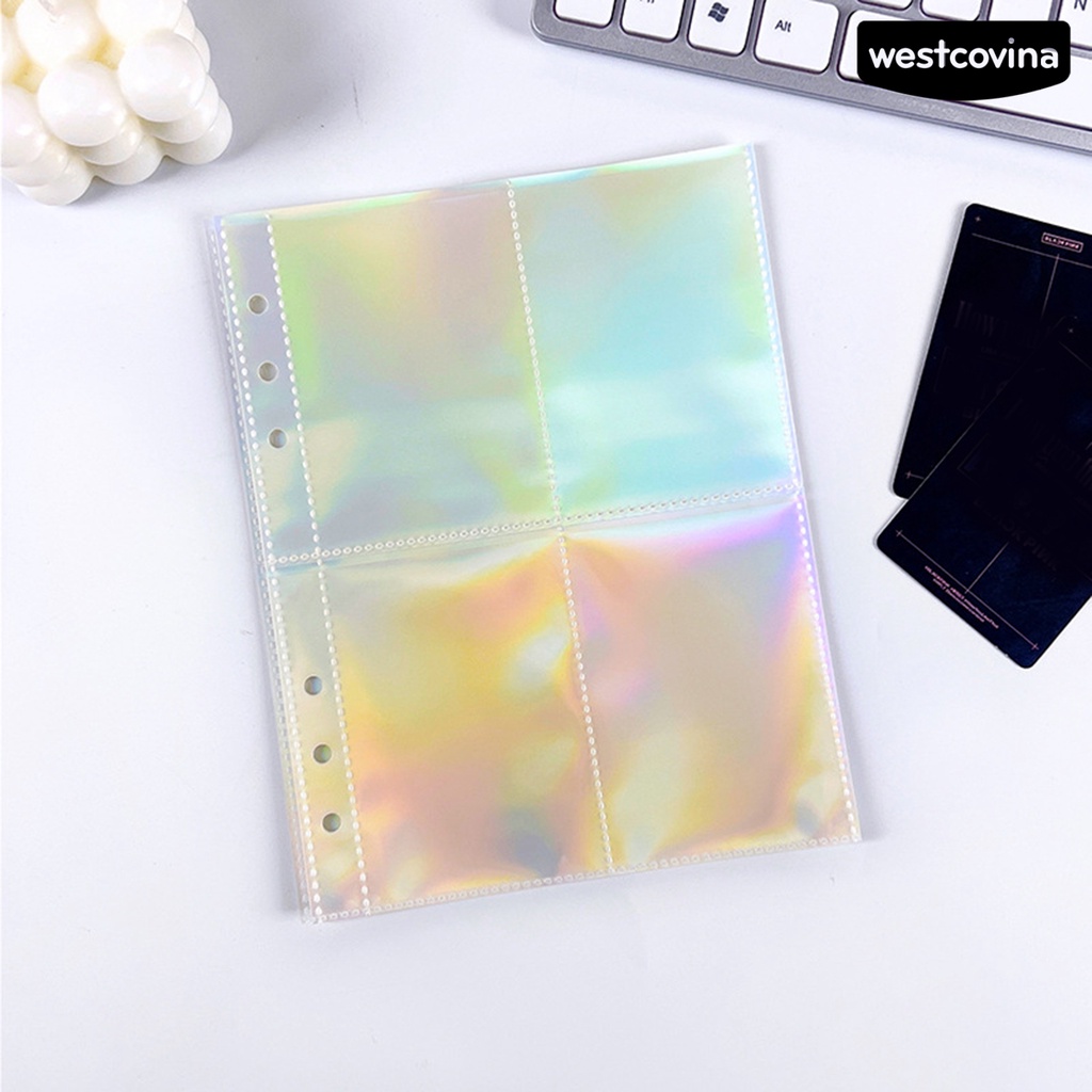 [WSTN] [WSTN] [WSTN]✎Bộ 10 Tấm Lót Trong Suốt 6 Lỗ 44990 Inch 44961 Dùng Trang Trí Sổ Tay DIY