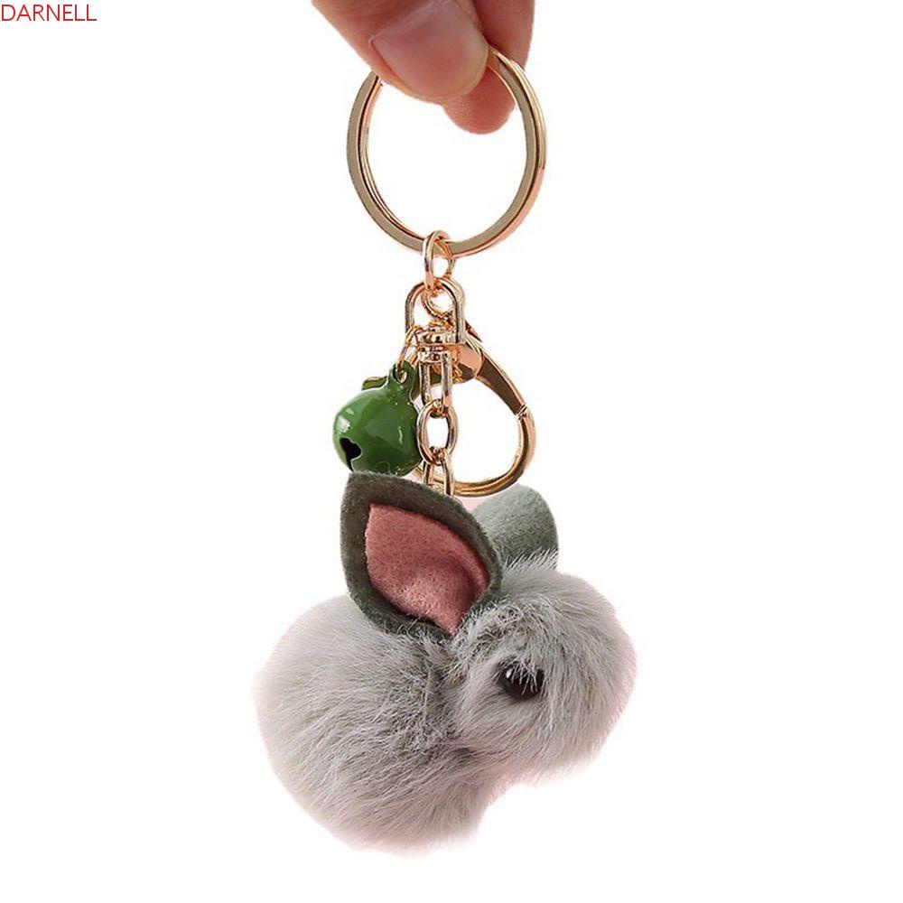 DARNELL Móc Khóa Hình Thỏ Nhồi Bông Dễ Thương