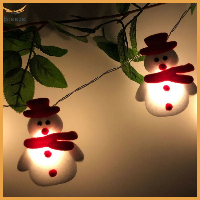 Dây Đèn Led Hình Người Tuyết Nhiều Màu Trang Trí Cây Thông Giáng Sinh