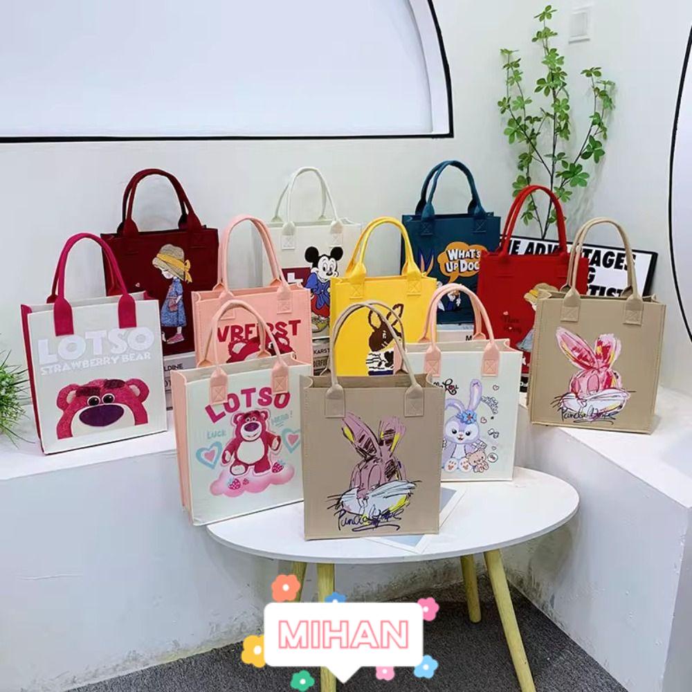Túi Tote In Họa Tiết Hoạt Hình Đa Năng MIHAN1 Cho Nữ