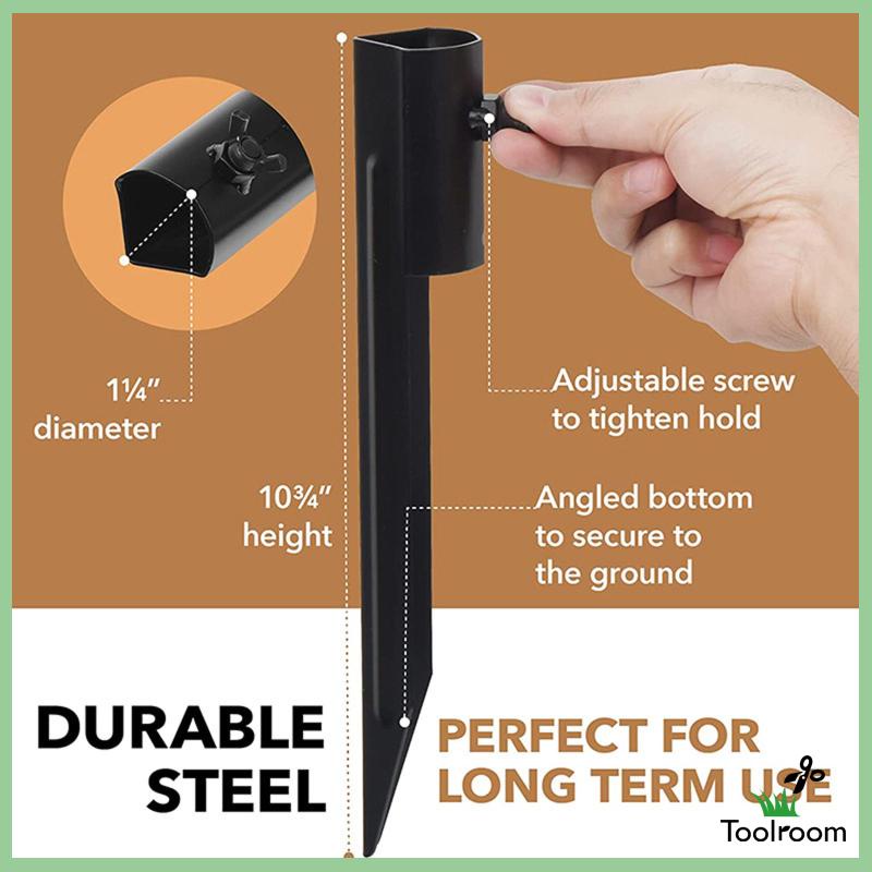 Giá Đỡ Đèn Pin Bằng Kim Loại Siêu Bền Tiện Dụng Cho Sân Vườn