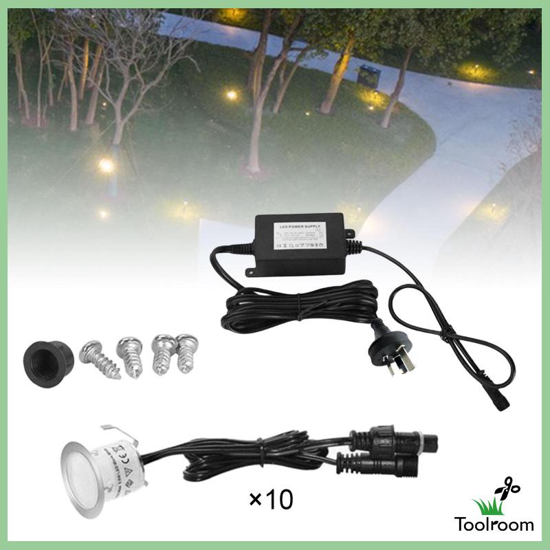 Bộ 10 Đèn LED Chống Thấm Nước Trang Trí Lối Đi Sân Vườn