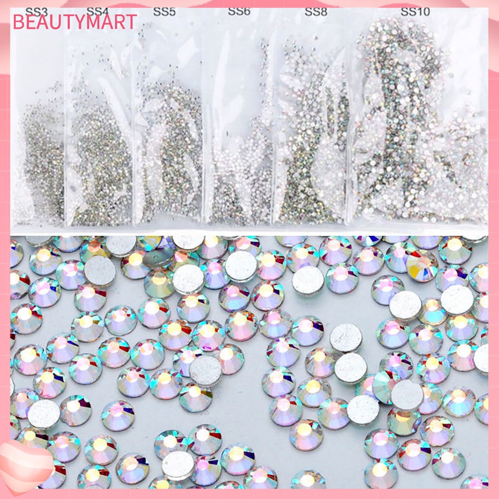 1 Túi Hạt Đá AB Màu Trắng Lấp Lánh Dùng Trang Trí Điện Thoại / Móng Tay Nghệ Thuật DIY