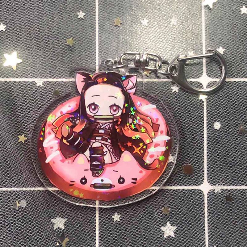 Móc Khóa Acrylic Hai Mặt Hình Nhân Vật Hoạt Hình Demon Slayer