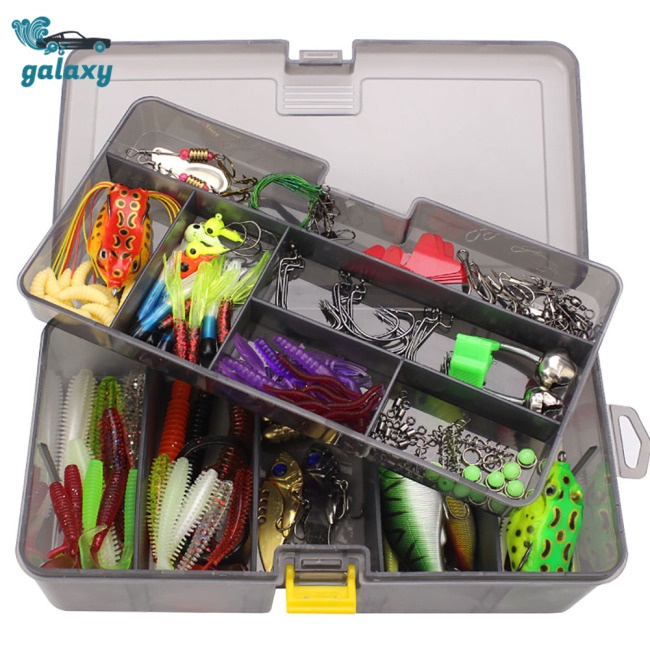 Galaxy Hộp 168 Mồi Giả Câu Cá Bằng Nhựa Trong Suốt