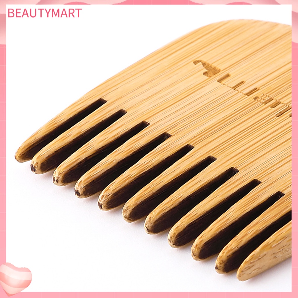 Lược Chải Râu Tay Cầm Bằng Gỗ Nhỏ Gọn Không Cần Khoan Lỗ Cho Nam