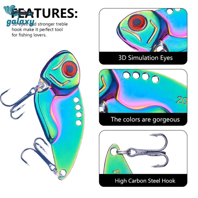 Galaxy Set 6 Mồi Giả Nhử Cá 3d 7g 10g Bằng Nhựa Mắt Dài Nhiều Màu Sắc