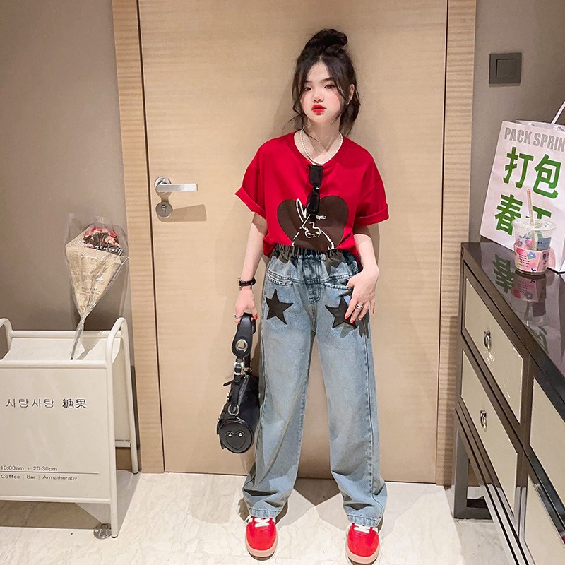 Áo Thun 100% Cotton Tay Ngắn Dáng Rộng Unisex Mới Cho Bé Từ 2-13 Tuổi