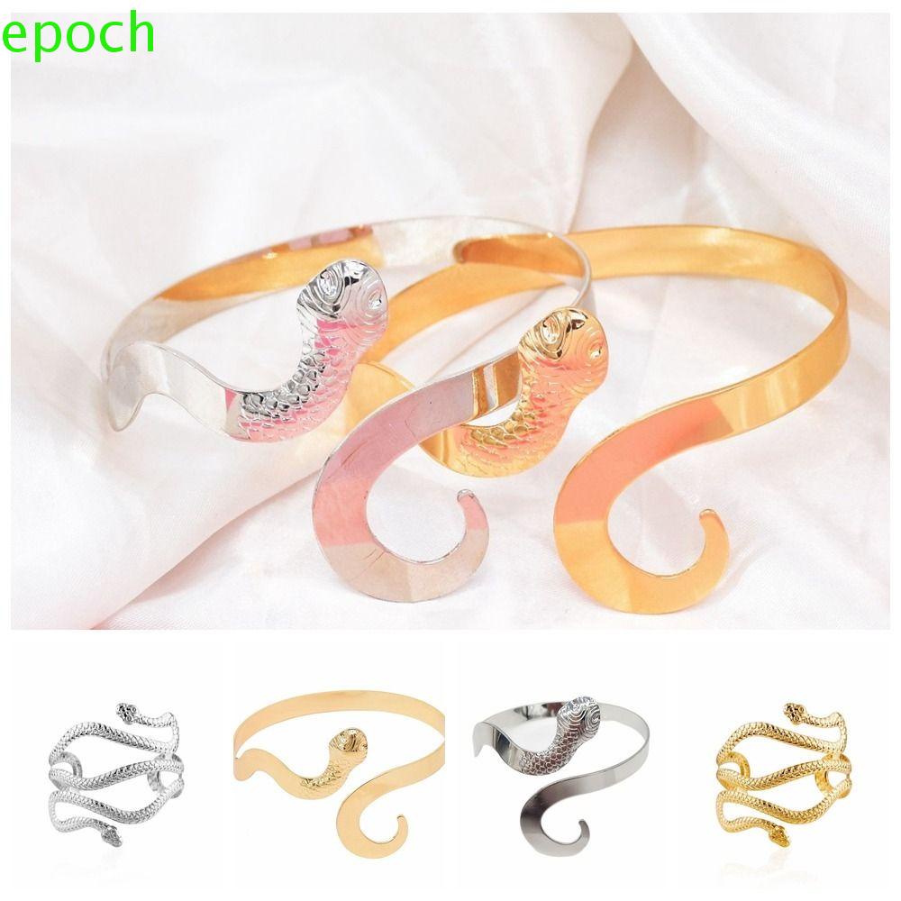 Epoch Vòng Đeo Tay Dạng Xoắn Ốc Họa Tiết Lá Bướm / Rắn Thời Trang Cho Nam