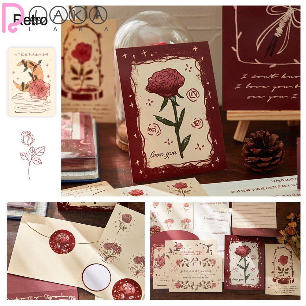 LAKAMIER Set 20 Tờ Nhãn Dán Trang Trí Sổ Tay DIY Phong Cách Retro