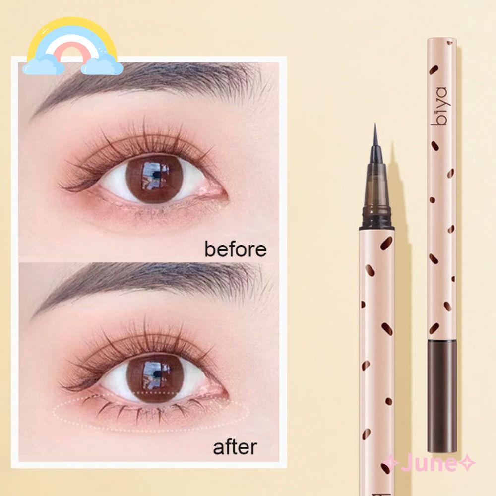 JUNE Bút Kẻ Mắt Dạng Lỏng Siêu Mịn Lâu Trôi Không Gây Chóng Mặt Thời Trang Dành Cho Nữ