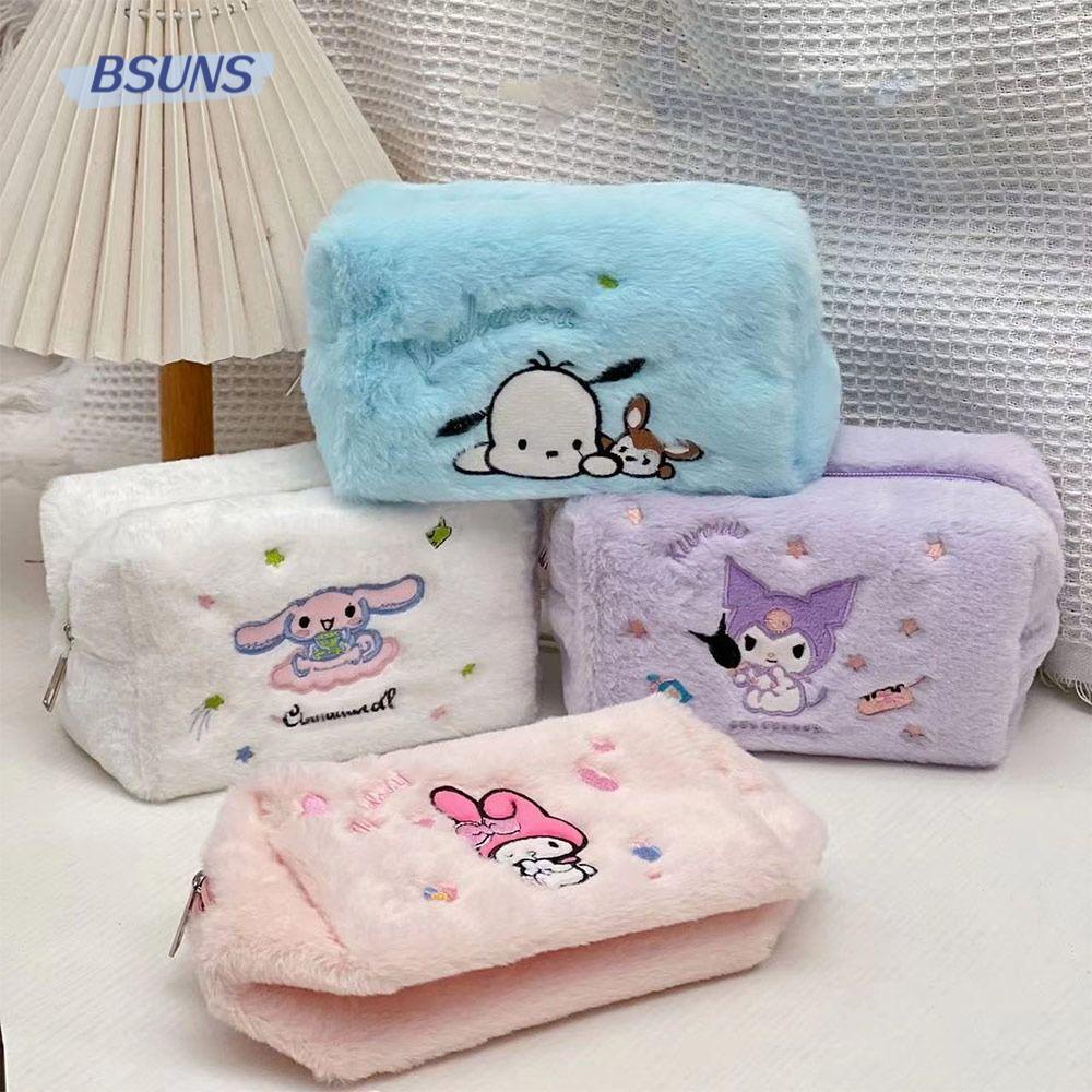 Túi Đựng Bút Bằng Lông Nhung Chất Lượng Cao Họa Tiết Hoạt Hình Cho Trường Học / Văn Phòng