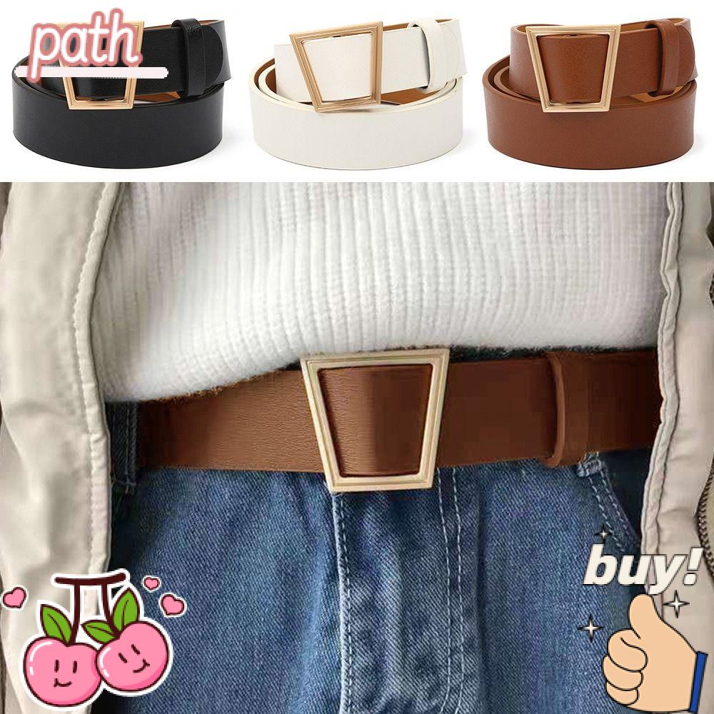 PATH Thắt Lưng Da Không Xốp Phong Cách Cổ Điển Cho Nữ