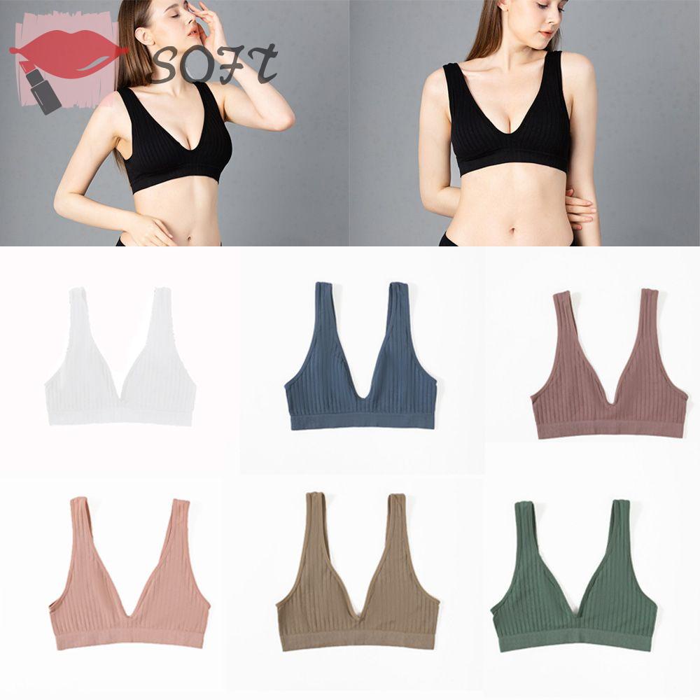 SOFTNESS Áo Ngực Thể Thao Không Đường May Thời Trang Cao Cấp Cho Nữ