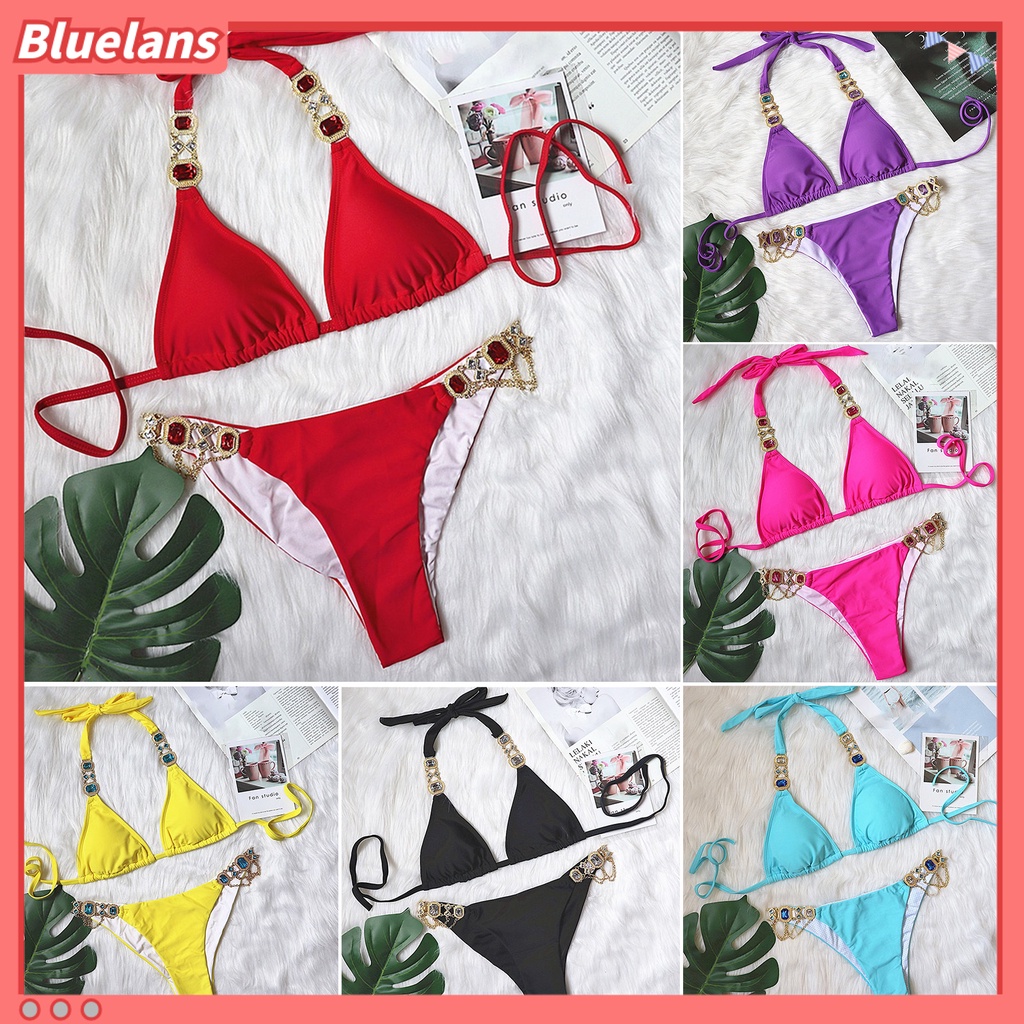 Bộ Đồ Bơi 2 Mảnh Màu Sắc Thời Trang Quyến Rũ Cho Nữ