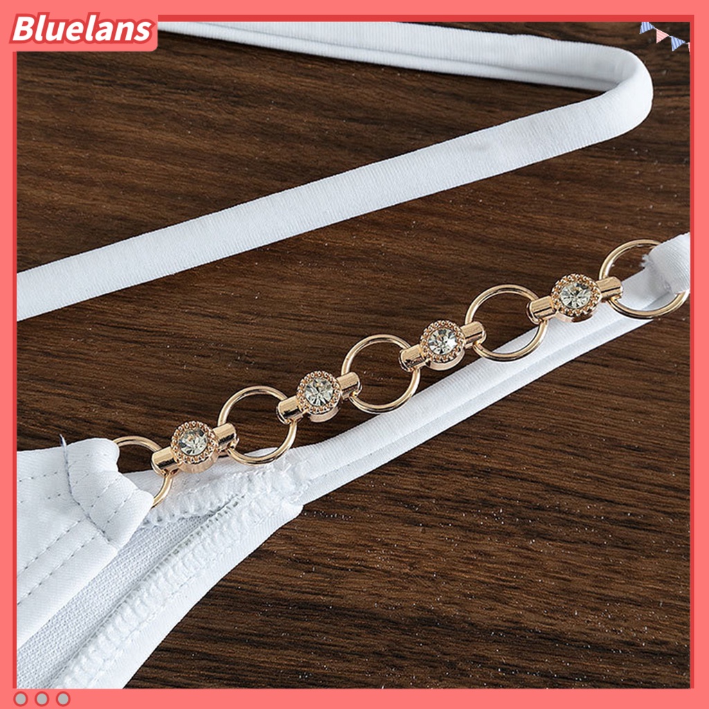 1 Bộ Đồ Bơi Hai Mảnh Cổ Chữ V Có Mút Đệm Ngực Thời Trang Mùa Hè Cho Nữ