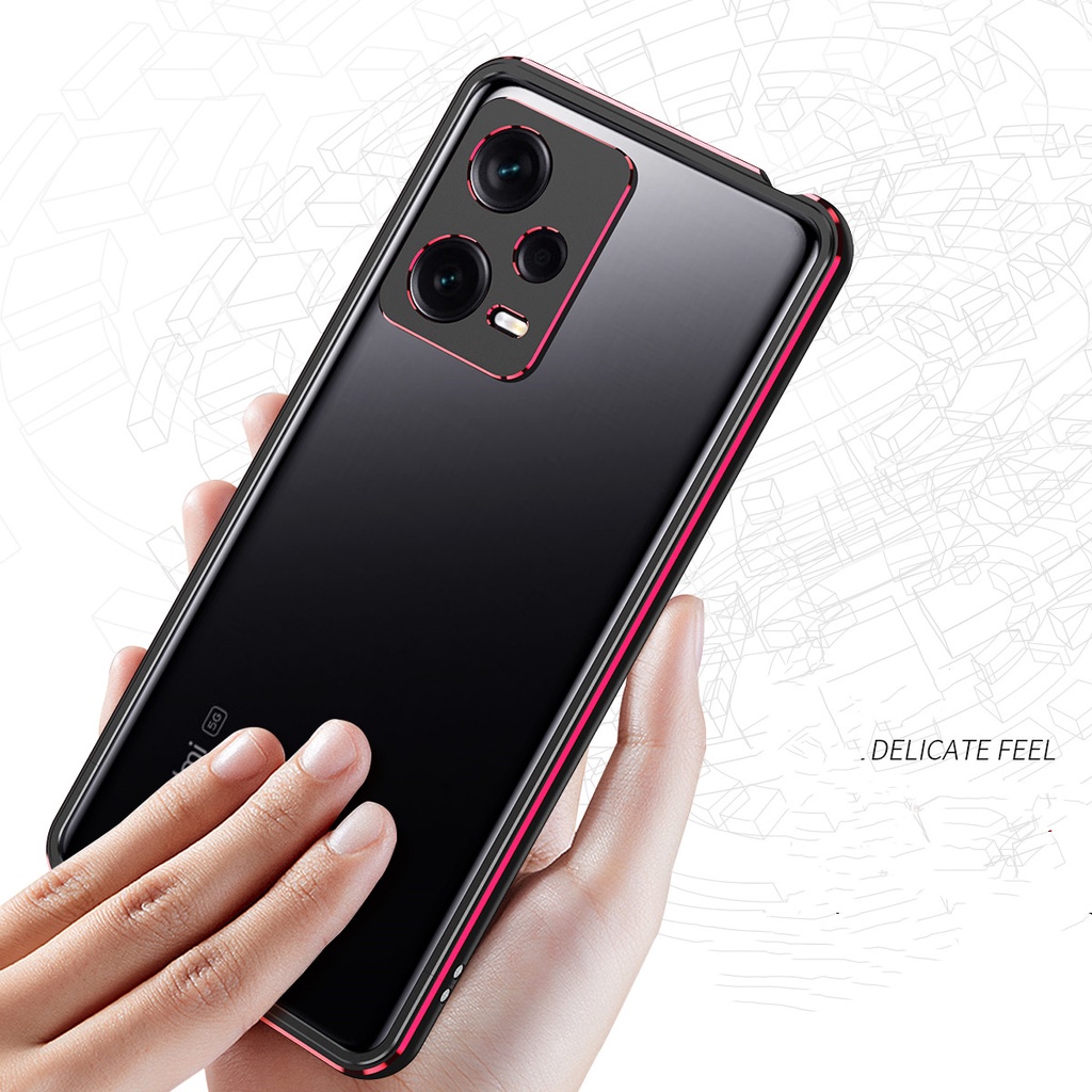 Aluminum metal bumper Frame Slim Cover phone case+ carmera Protector For POCO F5 F4 GT F3 Redmi Note 12 Turbo 12+ Redmi K60 Pro
