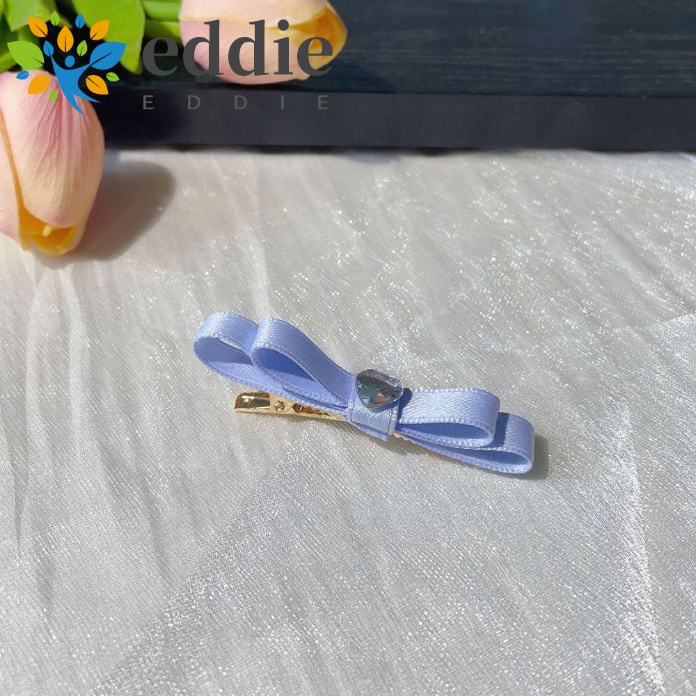 26EDIE Kẹp Tóc Vải Satin Họa Tiết Trái Tim Thời Trang Hàn Quốc
