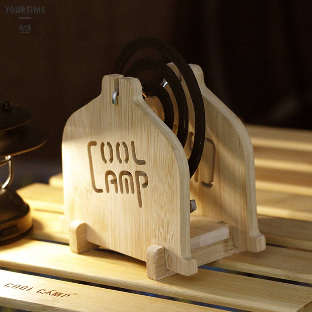 Giá Đỡ Nhang Muỗi Bằng Tre Phong Cách Cổ Điển Tiện Dụng Cho Cắm Trại