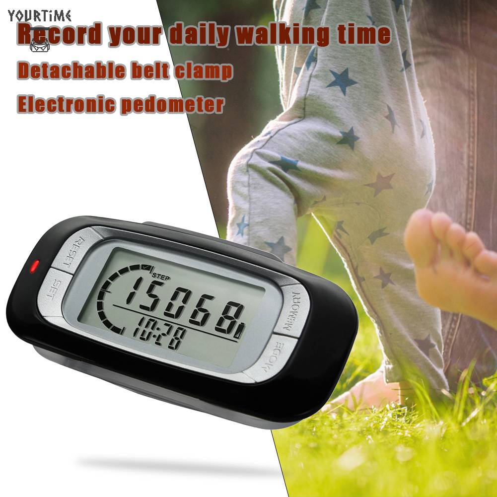 Đèn LED Đếm Bước Chân Màn Hình LCD 3D Cho Nam Nữ