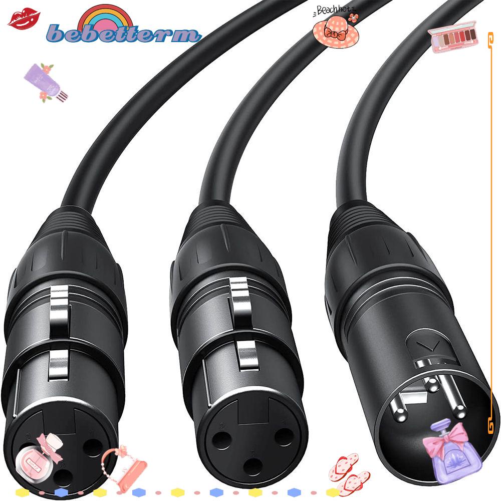 BEBETTERM Cáp Chia Âm Thanh 50cm XLR 3Pin ĐầU CắM Sang Lỗ CắM KéP
