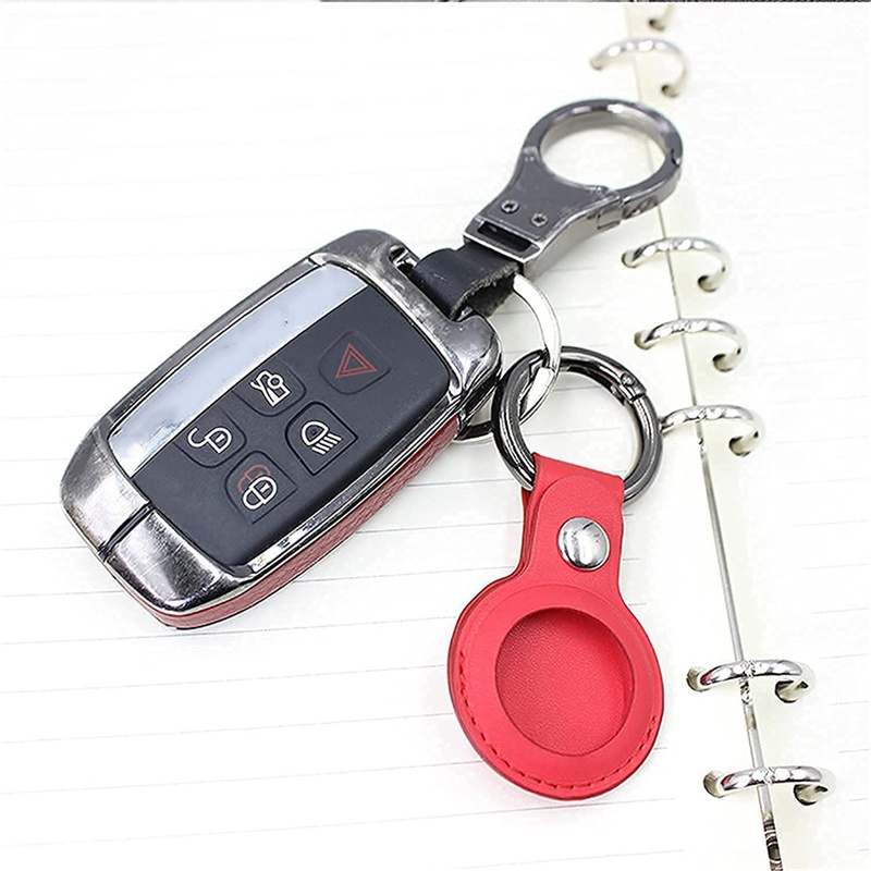 Bộ 5 Túi Da PU Đựng Thẻ Có Móc Khóa Cho Apple Air Tag