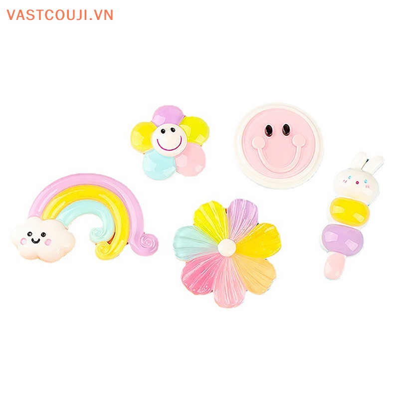 Bộ 2 Đồ trang trí Hoa Mini Bằng Nhựa Phát Quang Xinh Xắn Dùng Trang Trí