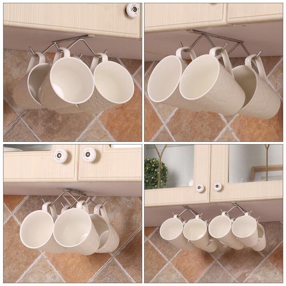 UUMIR Giá Treo Đồ Dùng Nhà Bếp 4 Móc Màu Đen / Bạc Kích Thước 15cm Tiện Dụng