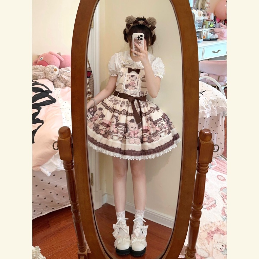 Dây Đai Hóa Trang Lolita Mềm Mại Thoáng Khí Có Kẹp Bên Hông Dành Cho Nữ Sinh