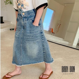 Chân Váy Denim Dài Cho Bé Gái
