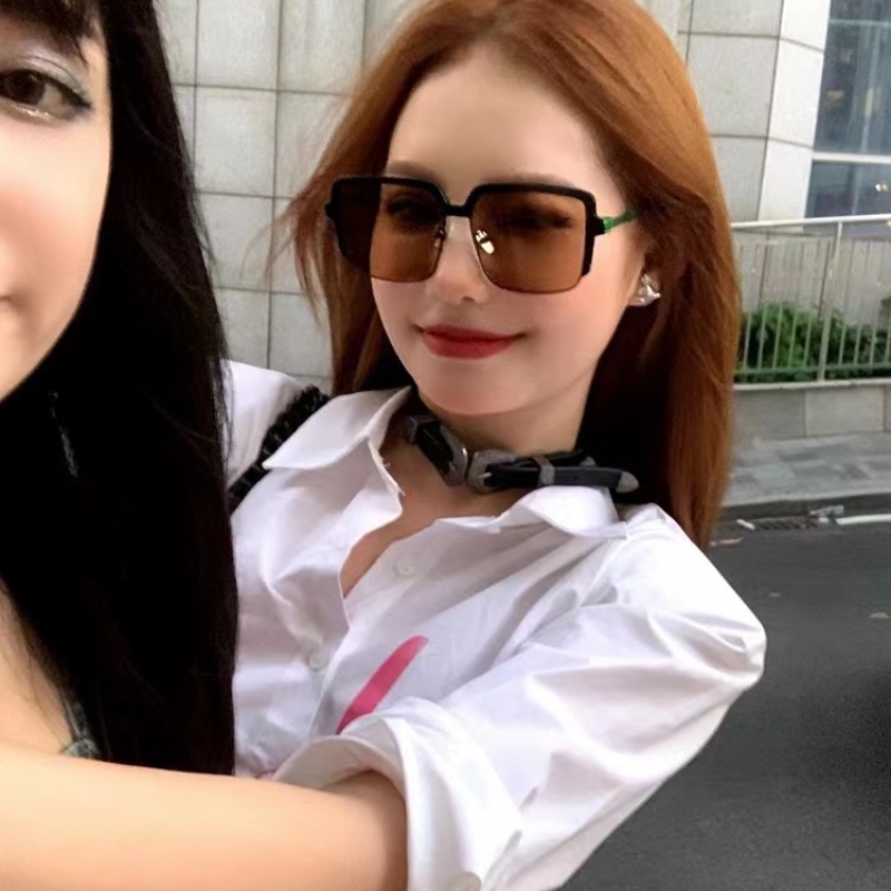 (KIQI-FASHION) COD Kính Mát Gọng Kim Loại Chống Tia UV Hình Chữ Nhật Phong Cách Cổ Điển Dành Cho Cả Nam Và Nữ