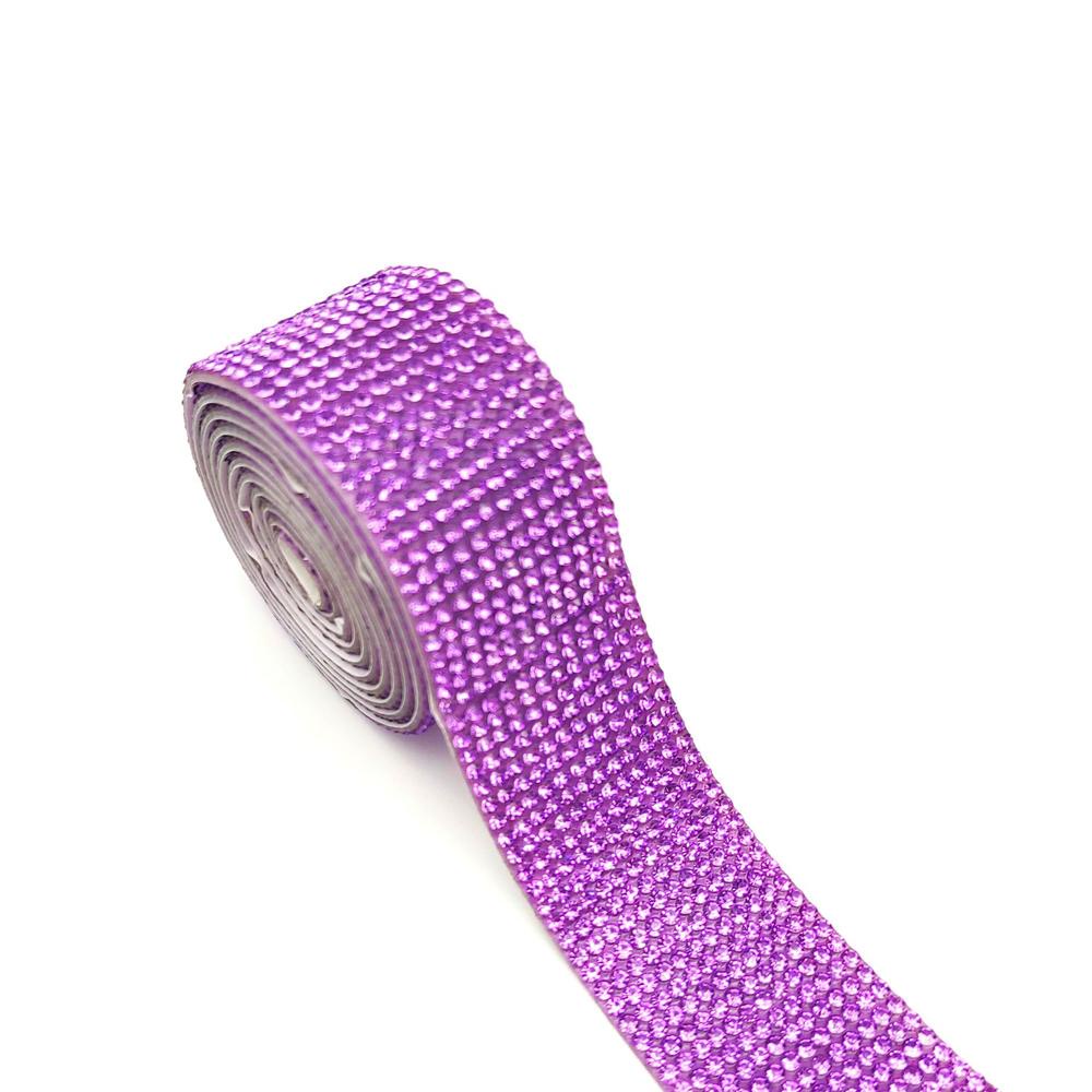 Dây Cao Su Tự Dính Trang Trí Đai Lưng Quần Áo Đính Kim Cương Pha Lê Sang Trọng DIY