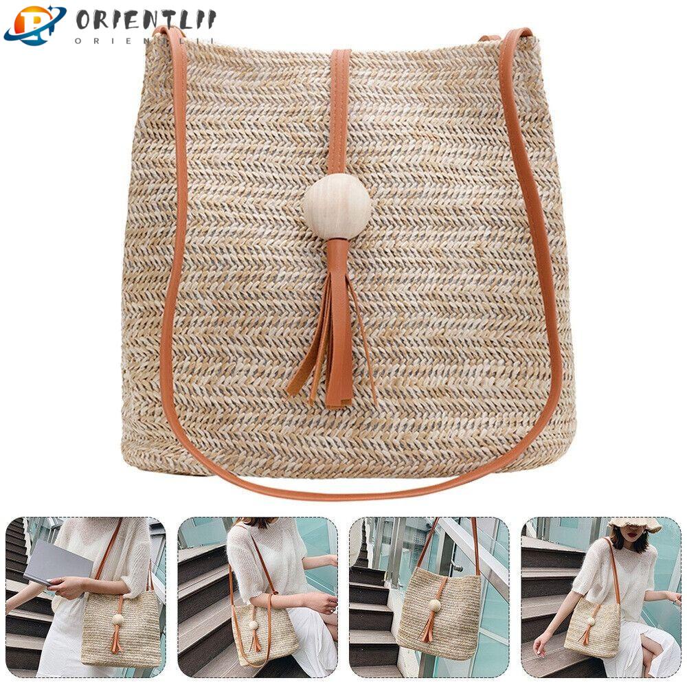 Túi Rơm Dệt Đeo Vai / Xách Tay Thời Trang Sáng Tạo Phù Hợp Với Mùa Hè Chất Lượng Cao Cho Nữ