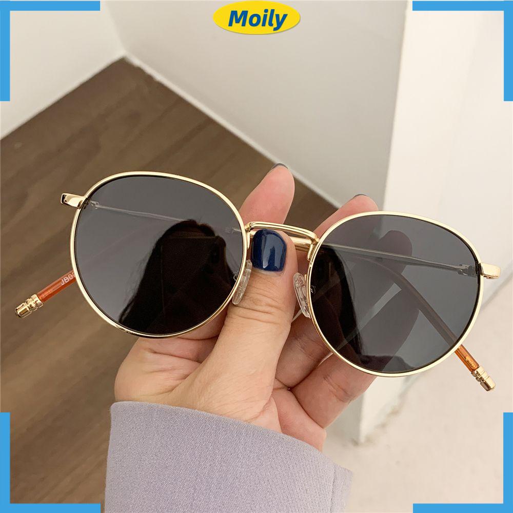 MOILYVN Kính Râm Nam Nữ Gọng Kim Loại Phong Cách Hip Hop