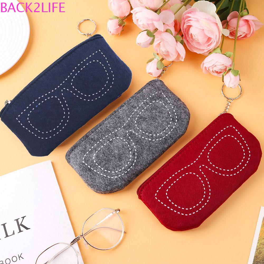 BACK2LIFE Hộp Đựng Mắt Kính Bằng Vải Nỉ Mềm Có Khóa Kéo Dành Cho Nam