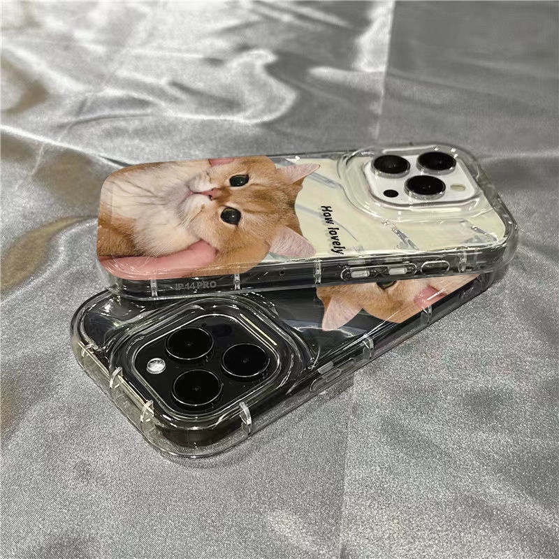 Ốp Điện Thoại Mềm Trong Suốt In Hình Mèo Dễ Thương 1312 / Pinch Cho Iphone14Promax8 / 117 / 1312 / Pinch