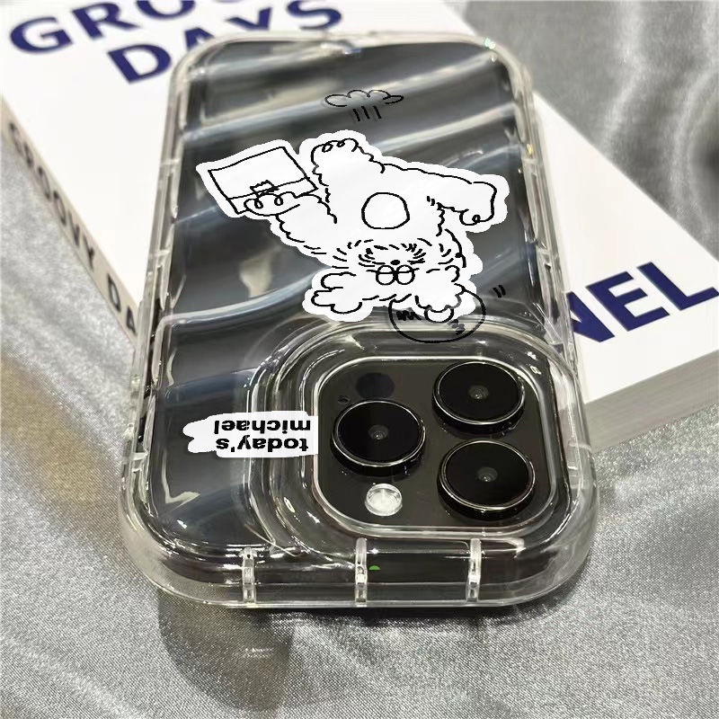 Ốp Điện Thoại Mềm Trong Suốt In Hình Chú Cún Đơn Giản Cho Iphone 14Promax 1312 / 11 7 / 8plus xr / sins VQXE