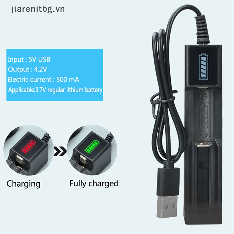 Bộ Sạc Pin Lithium 1 Khe Cắm Usb JJ 18650 1