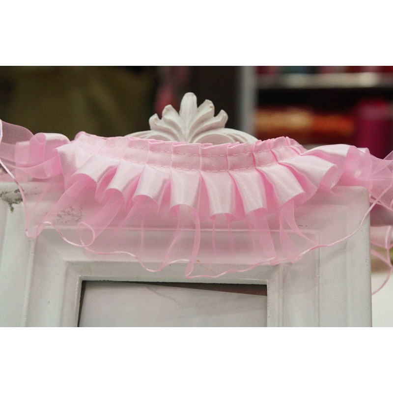 2M DIY Lace Trim Satin Ribbon Wedding Sewing Craft DIY Trim Garment Sewing Accessories LY