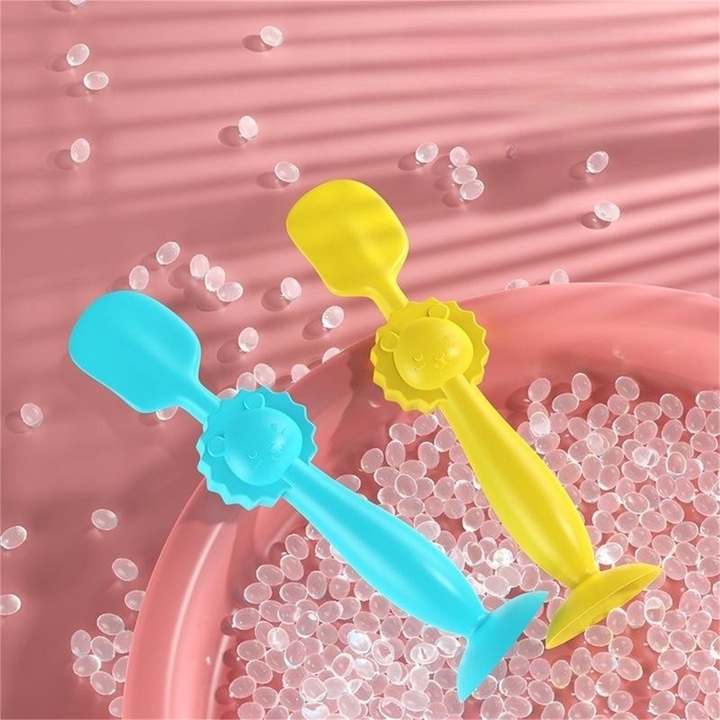 Muỗng Tán Kem Trang Điểm Bằng Silicone Họa Tiết Hoạt Hình