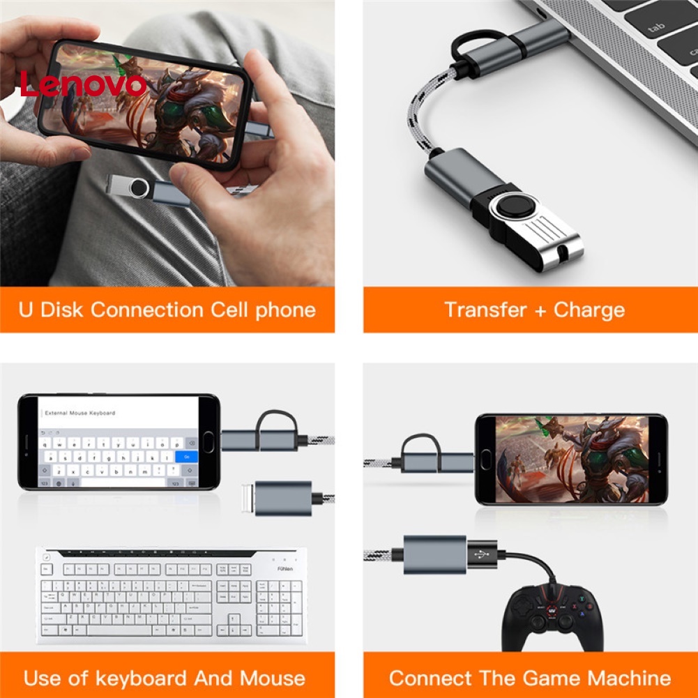 Bộ 3 Dây Cáp USB 3.0 Micro USB Type-C OTG 2 Trong 1 Cho Samsung