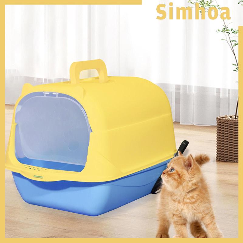 [SIMHOA] Hộp Đi Vệ Sinh Cho Mèo Có Nắp Đậy Bền Và Đóng Hộp