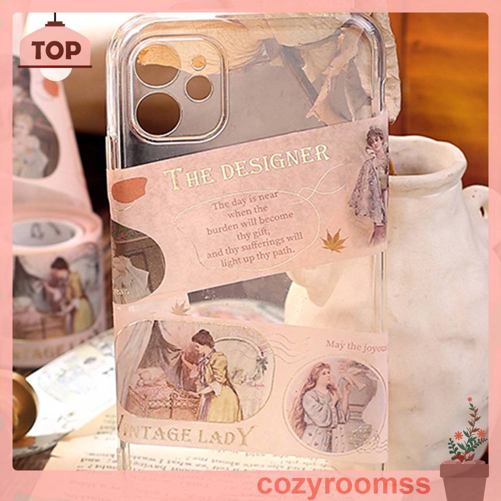 Cuộn Băng Keo Dán Trang Trí Sổ Tay Phong Cách Vintage Sáng Tạo